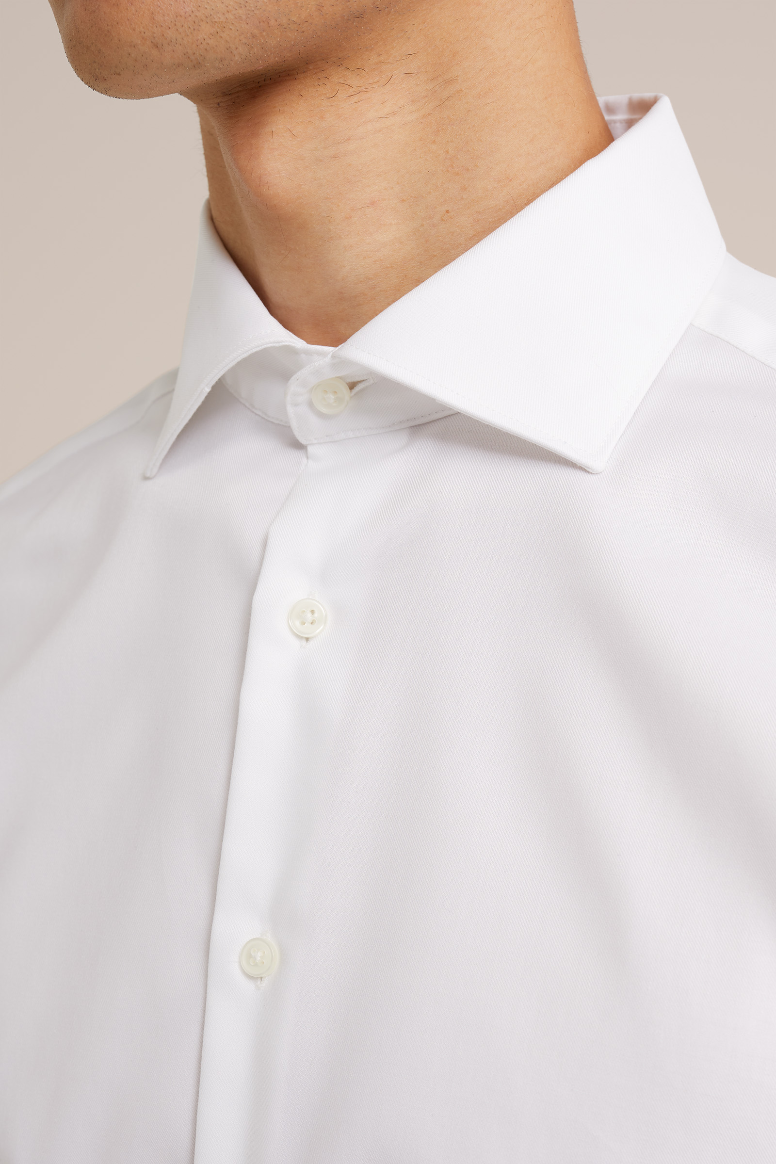 premium katoenen geweven overhemd WE Fashion Wit