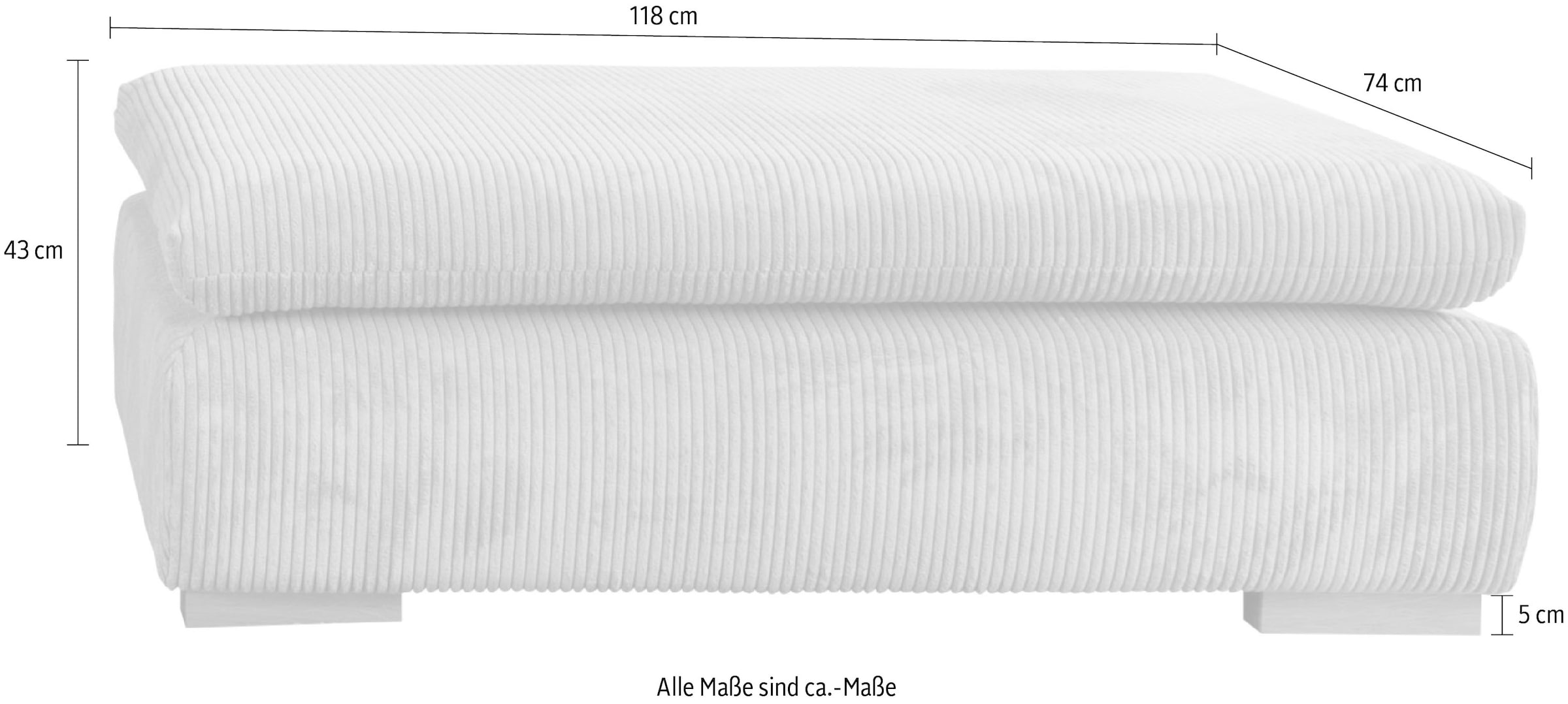Home affaire Polsterhocker »Katja, B: 118 cm« individuell zu kombinieren