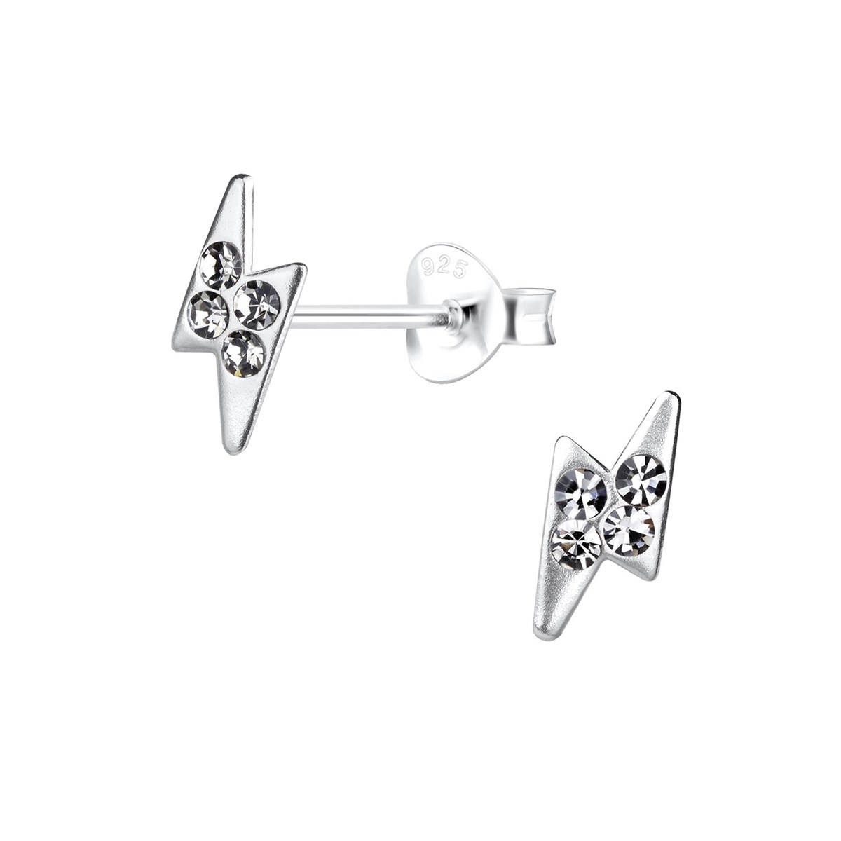 Boucles d'oreilles enfant éclair en argent 925
