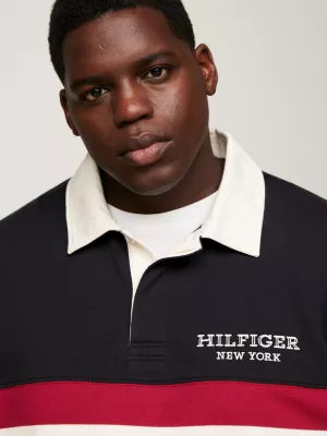 Camisa de rugby Plus Hilfiger Monotype com blocos de cores