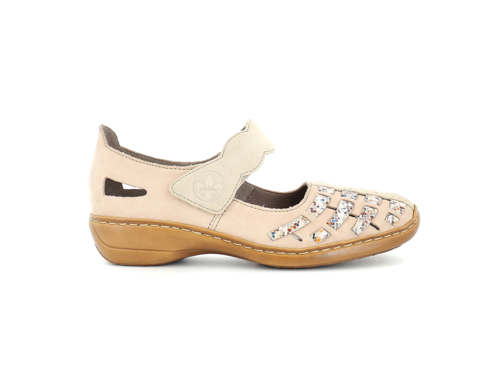 Rieker-41369 Cuir Beige