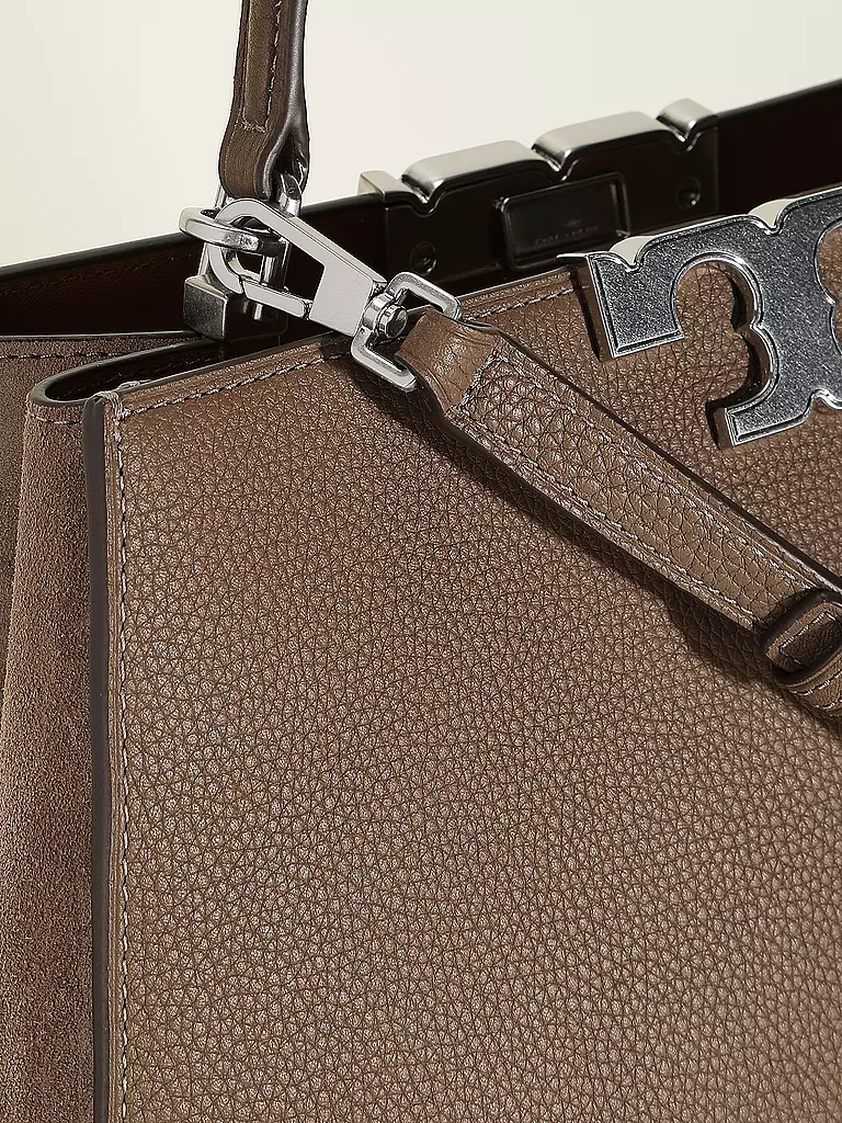 TORY BURCH Ledertasche - Henkeltasche ELEANOR PEBBLED SATCHEL braun