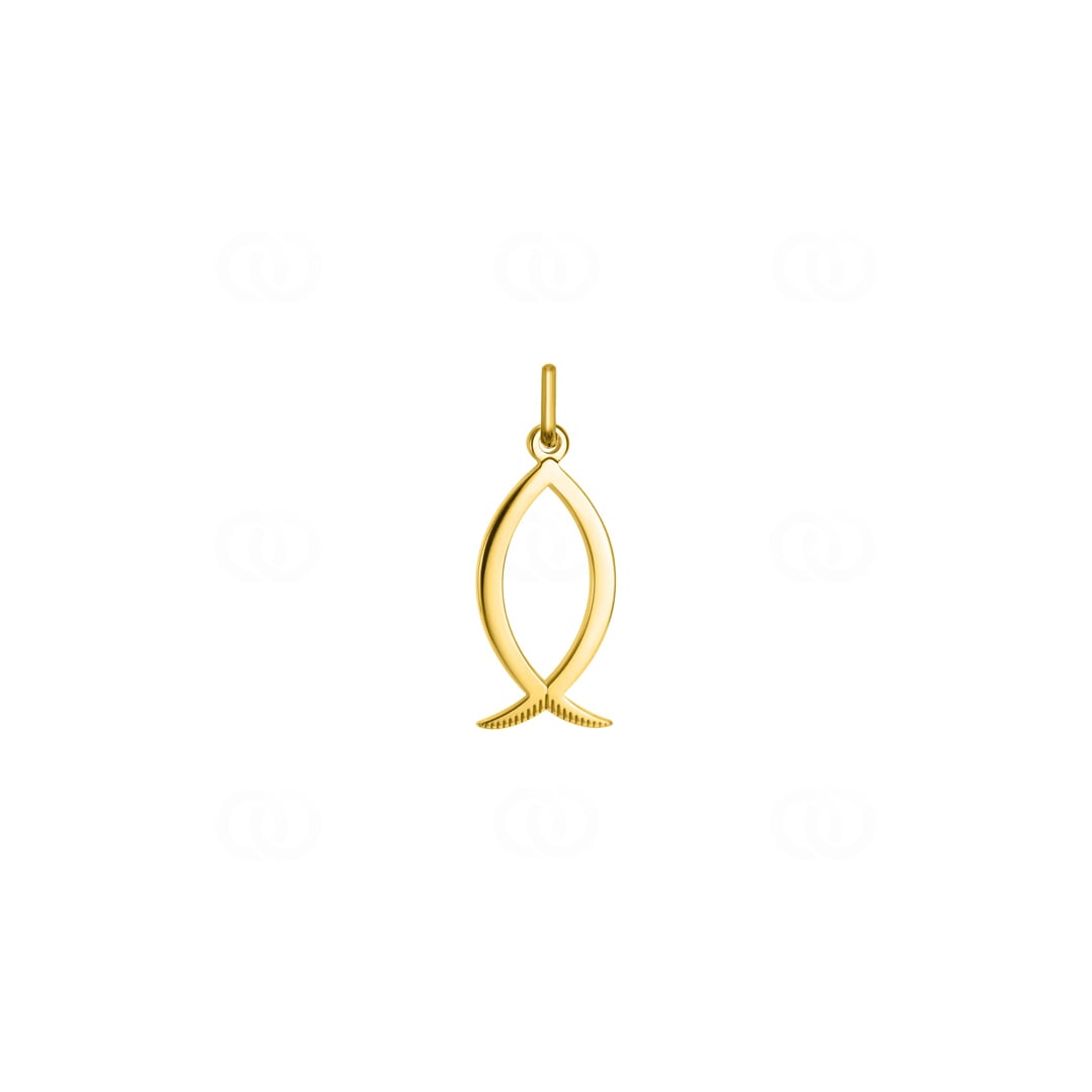 Anhänger 750/18 K Gelbgold Ichthys