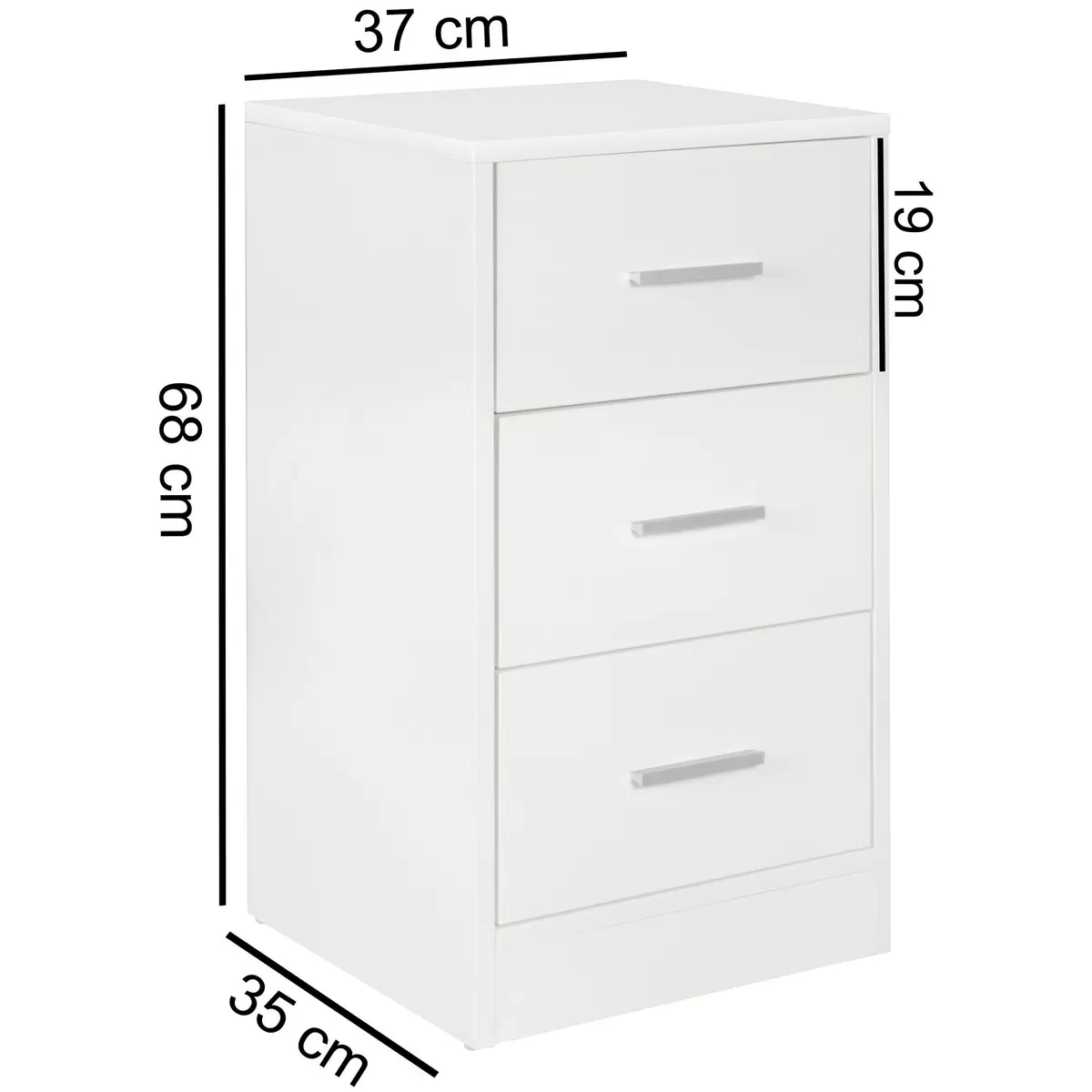 Nachttisch Béziers weiss