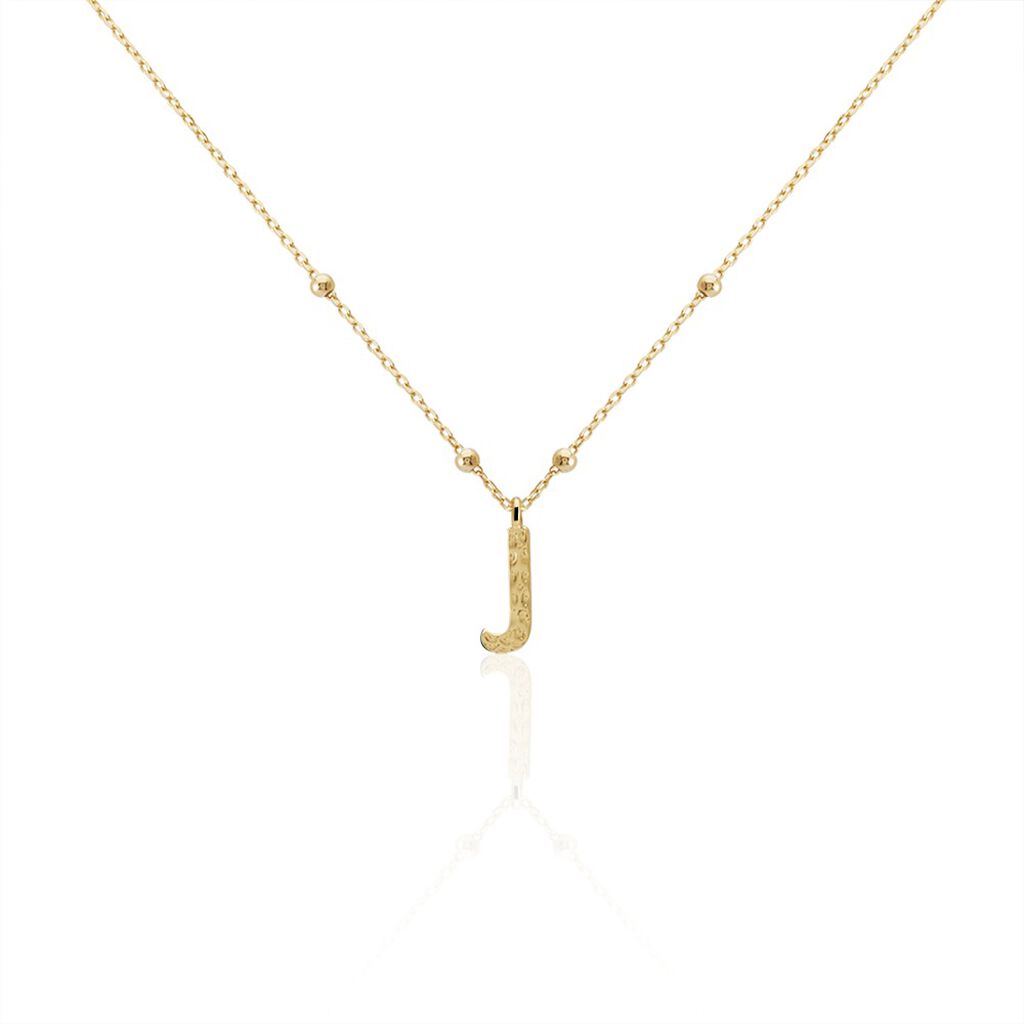 Collier Plaqué Or Jaune Lettra