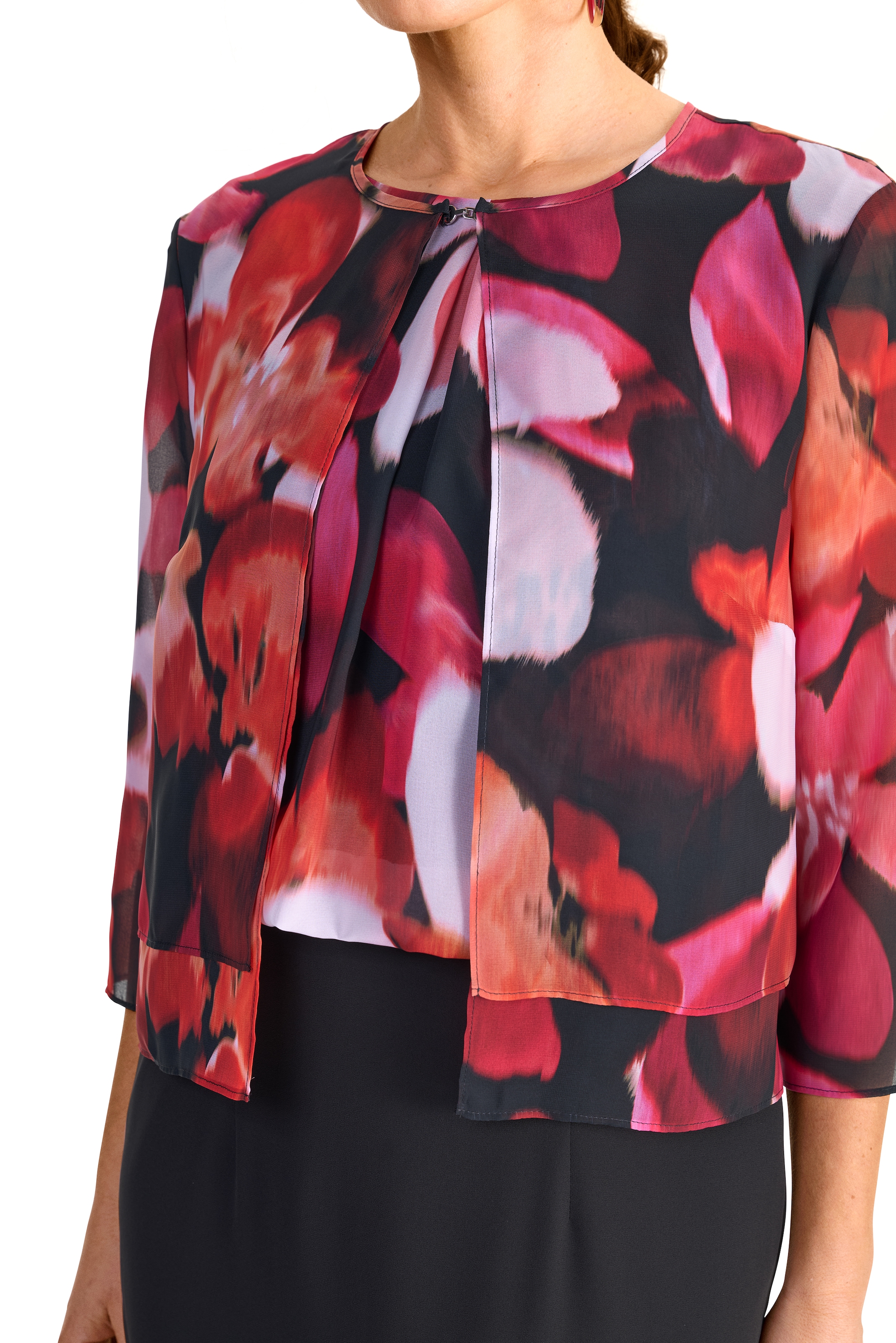 HERMANN LANGE Collection Blusenblazer , transparent, mit floralem Muster