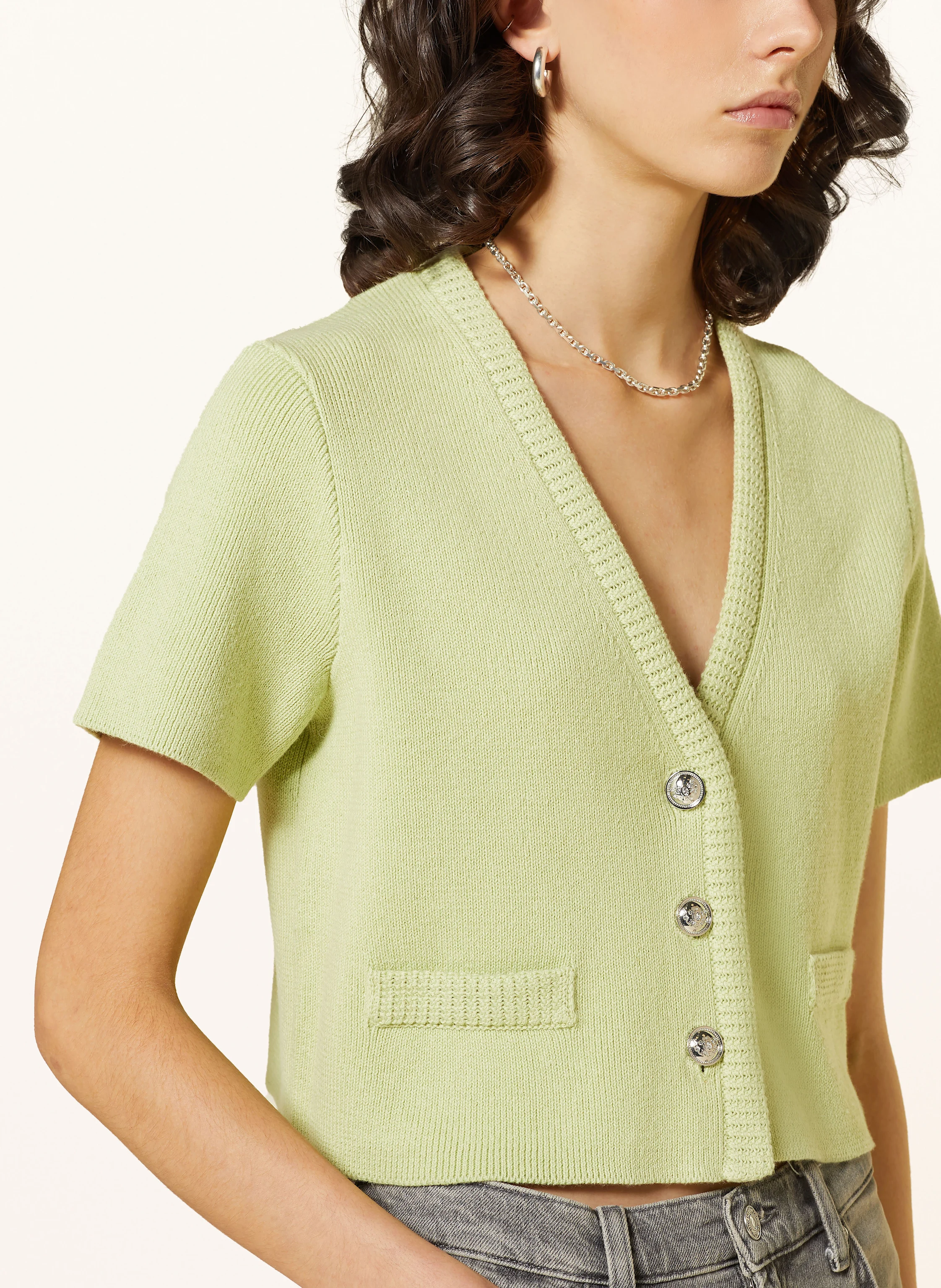 MRS & HUGS Cropped-Strickjacke