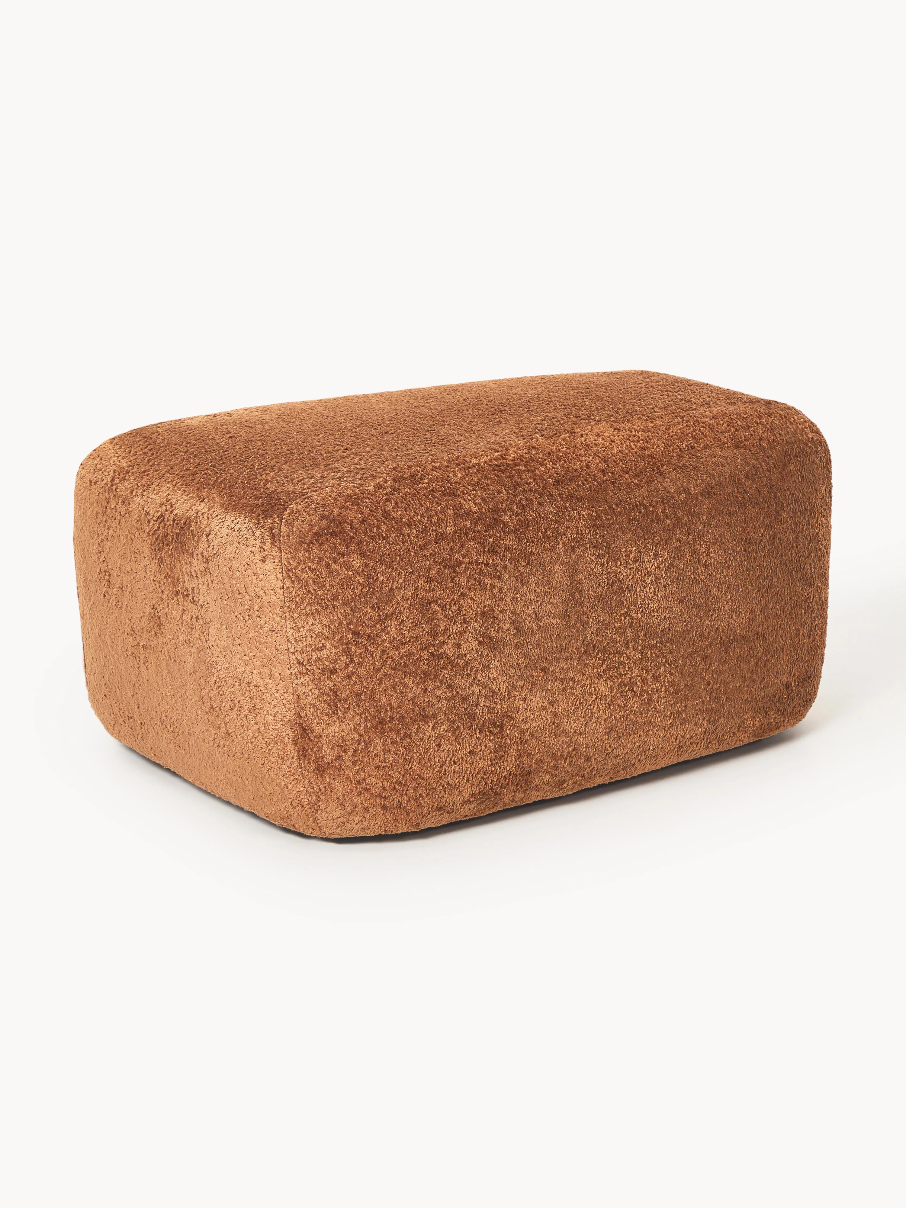 Grote teddy bouclé ottoman Wolke
