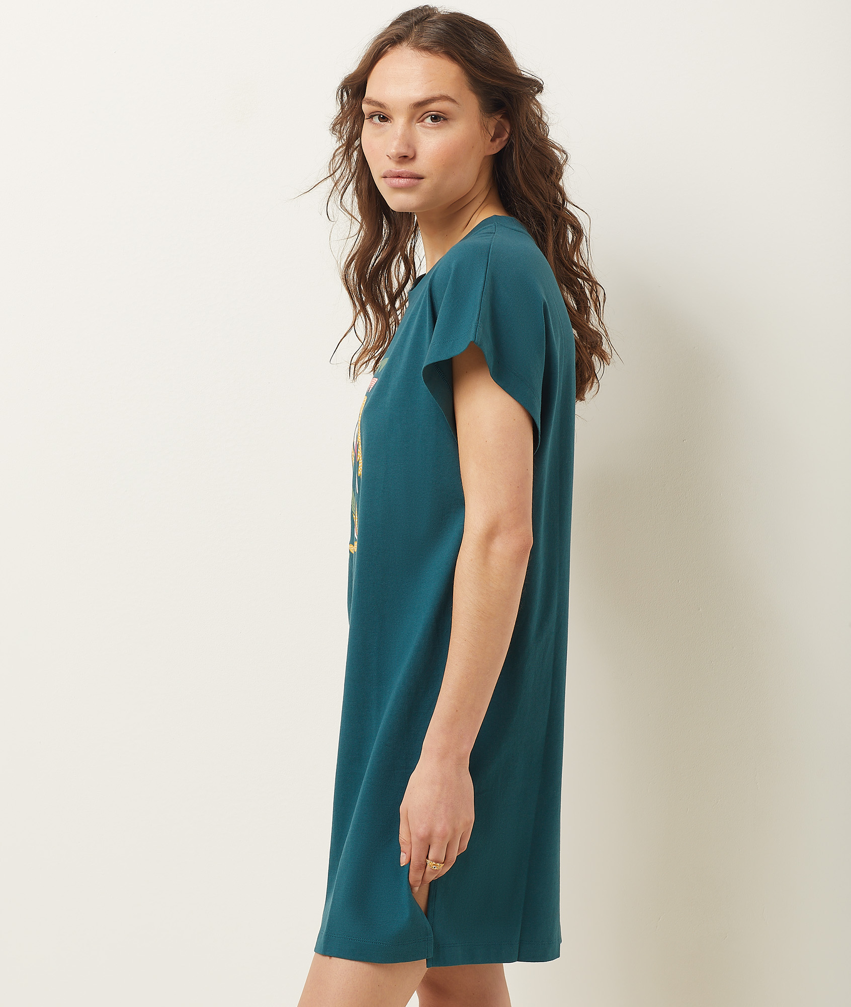Chemise de nuit imprimé palmier