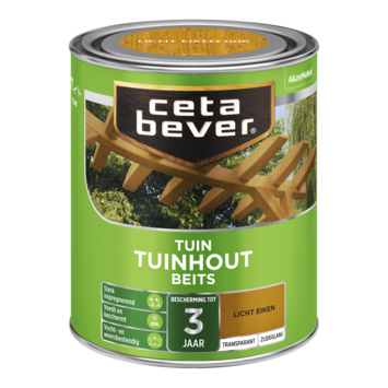 CetaBever Tuinhoutbeits zijdeglans transparant licht eiken 750 ml