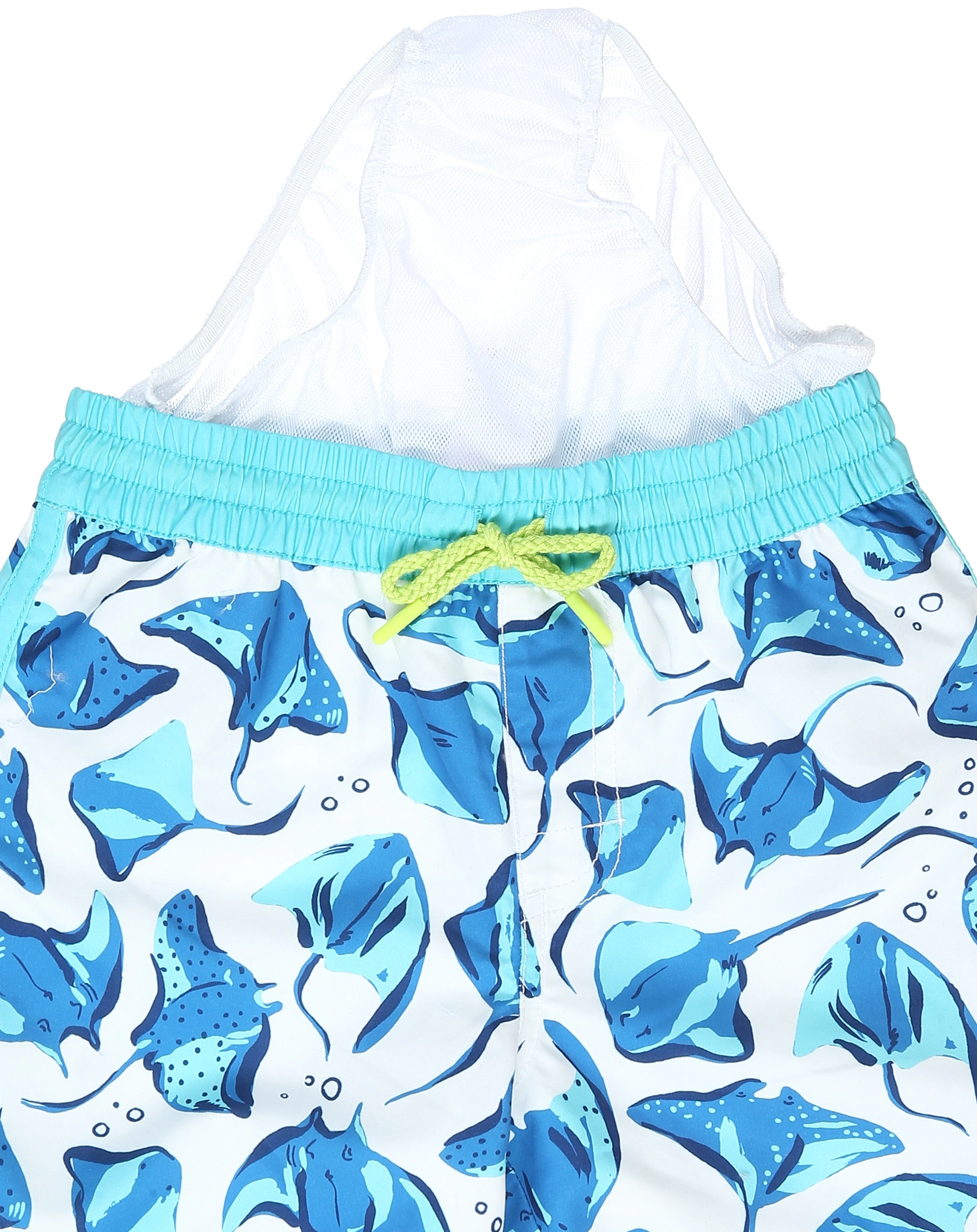 Badeshorts STING RAYS in weiß/blau