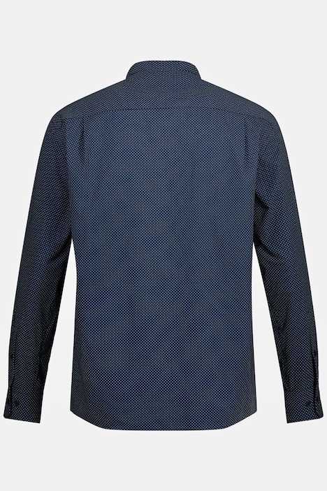 Businesshemd, Langarm, Stehkragen, Minimal-Muster, Comfort Fit, bis 8 XL