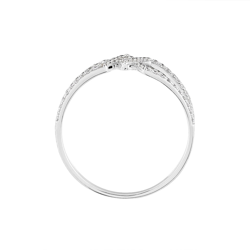 Bague Kristal Or Blanc Oxyde De Zirconium