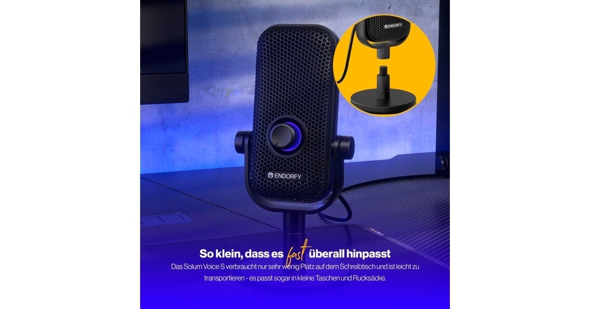 ENDORFYSolum Voice S microfoon  (Zwart, USB-C)