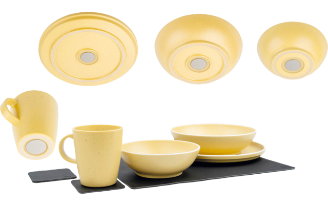 Silwy Brunner Dolomit Magnet-Geschirrset Kunststoff 11-teilig für 2 Personen