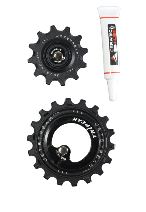 Tripeak Oversized pulleyhjul Jetstream pro keramiske lejer Shimano 10/11 speed (GS) 11T/18/T sort