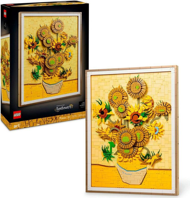 LEGO Art - Vincent van Gogh - Zonnebloemen - Bouwbaar 3D Bloemen Schilderij
