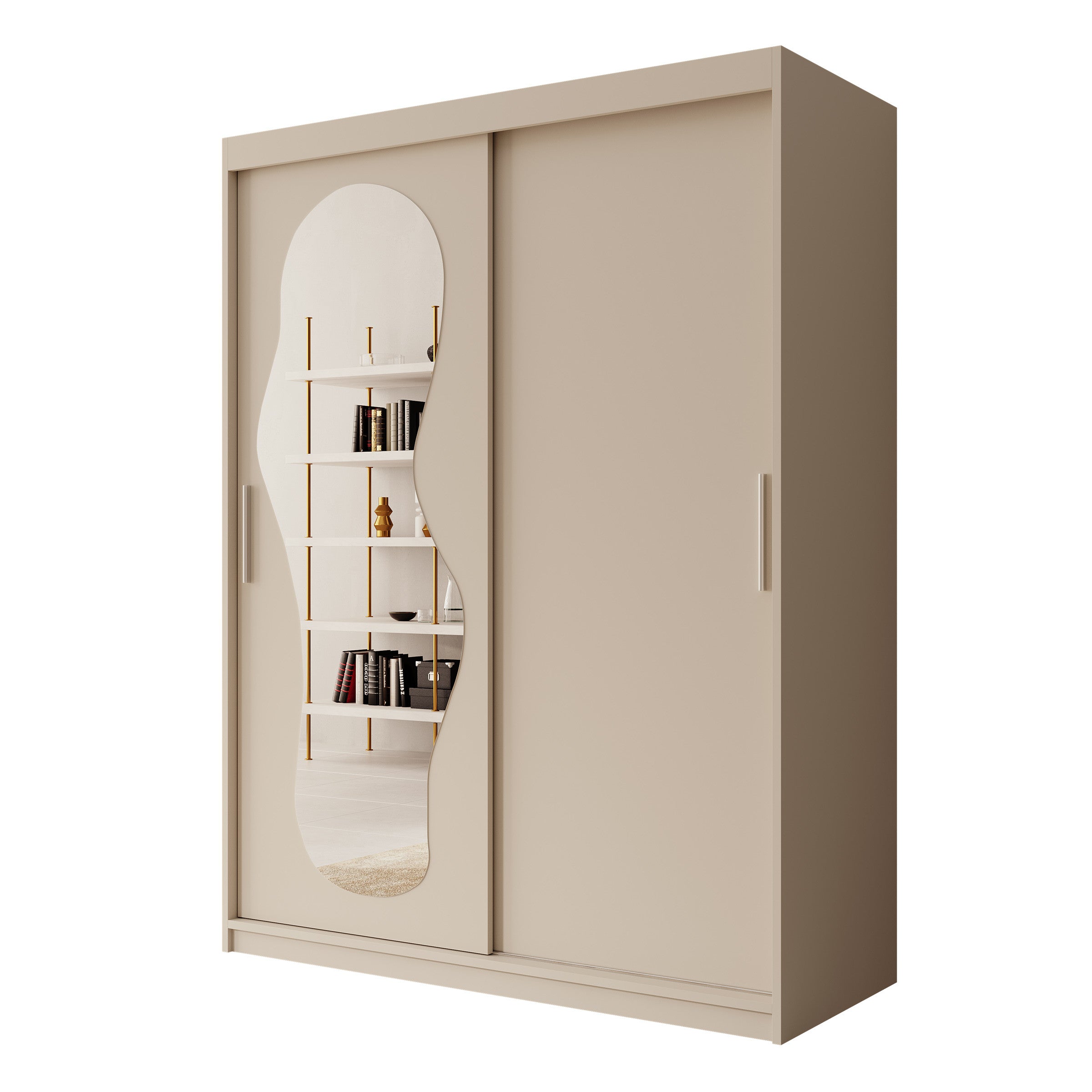 Ulysses - Kledingkast met schuifdeuren - Beige - 150x62x200 cm