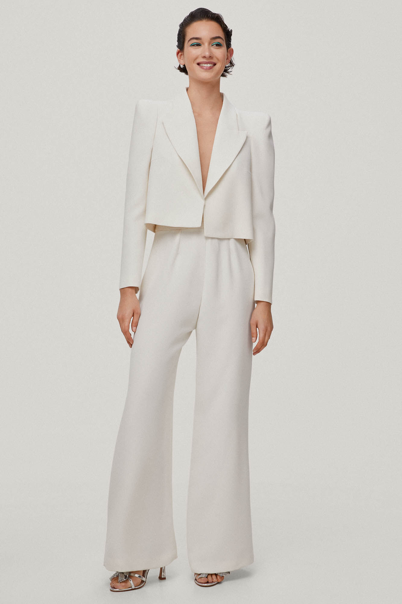 Blazer curto Alocasia - Bege