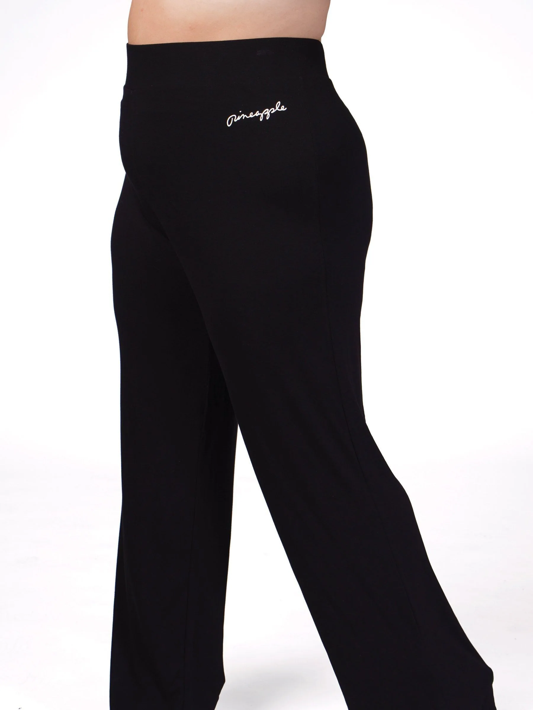 Zwart - Pineapple viscose joggingbroek