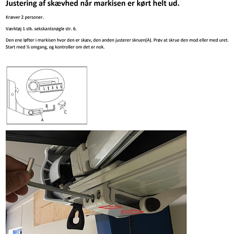 Rivoli markise med motor - hvid/grå