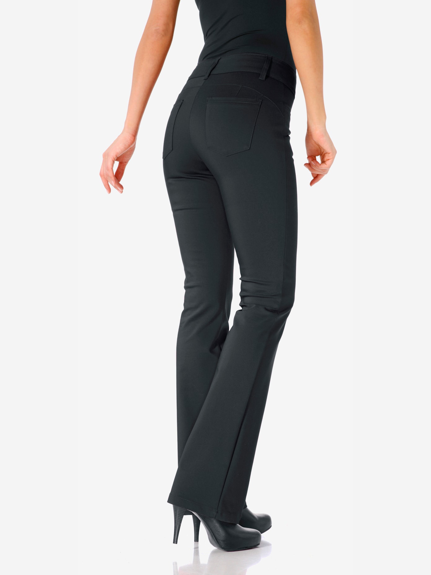 Pantalon effet ventre plat coupe bootcut tendance