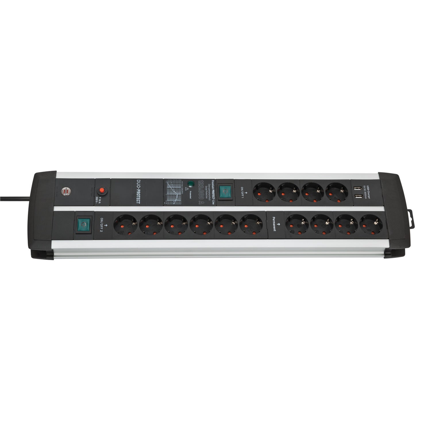 Brennenstuhl Premium-Protect-Line 14-voudig 120000A USB