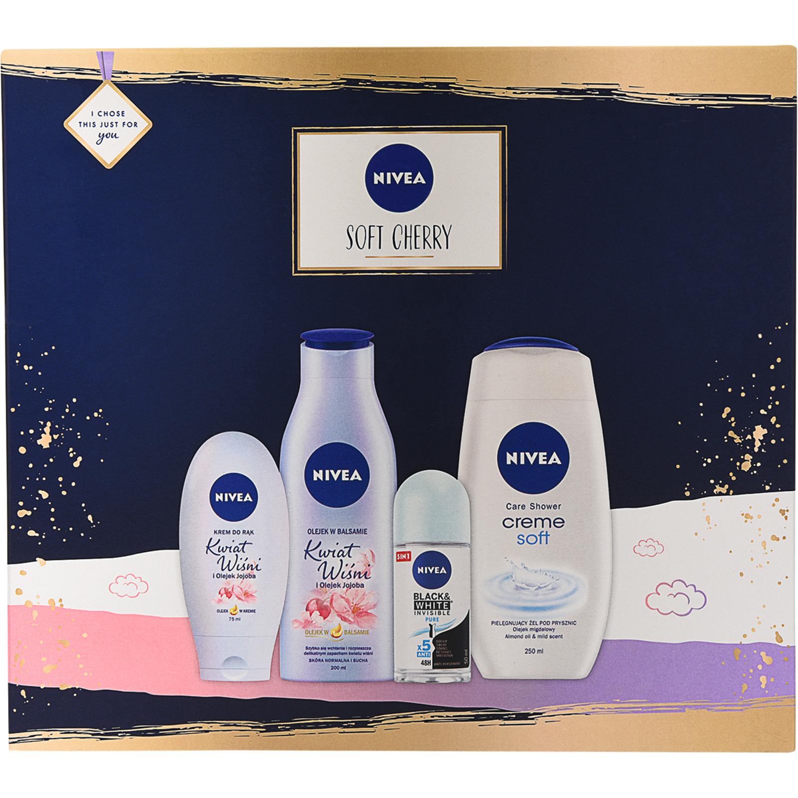 Nivea Geschenkset Soft Cherry, 4-teilig