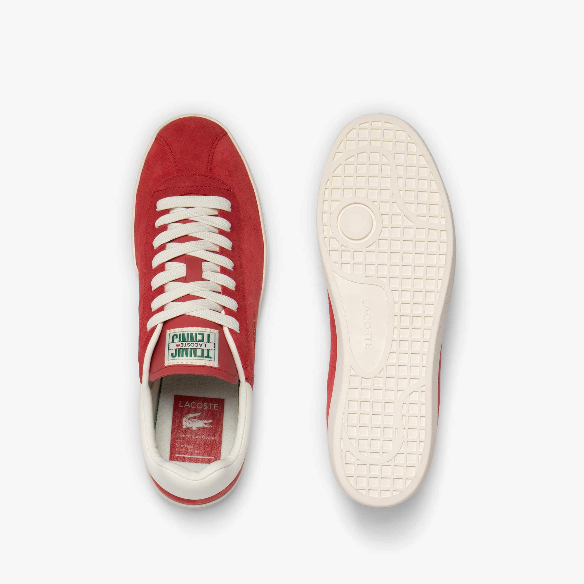 Sneakers Baseshot femme en cuir velours premium Sneakers - RED - Lacoste - Femme