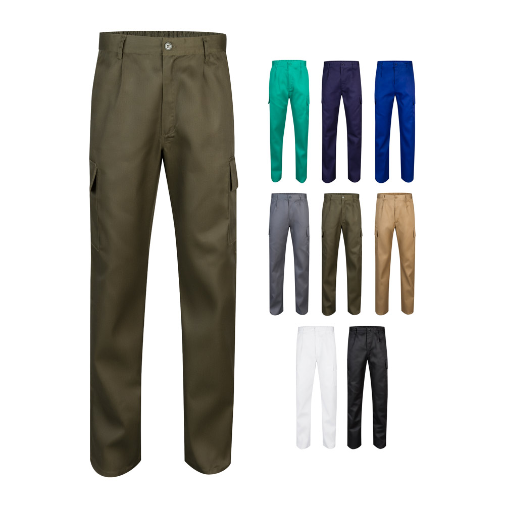 Velilla 36112 - Pantalon sergé, multipoches (190g/m²), en coton (20%) et polyester (80%)