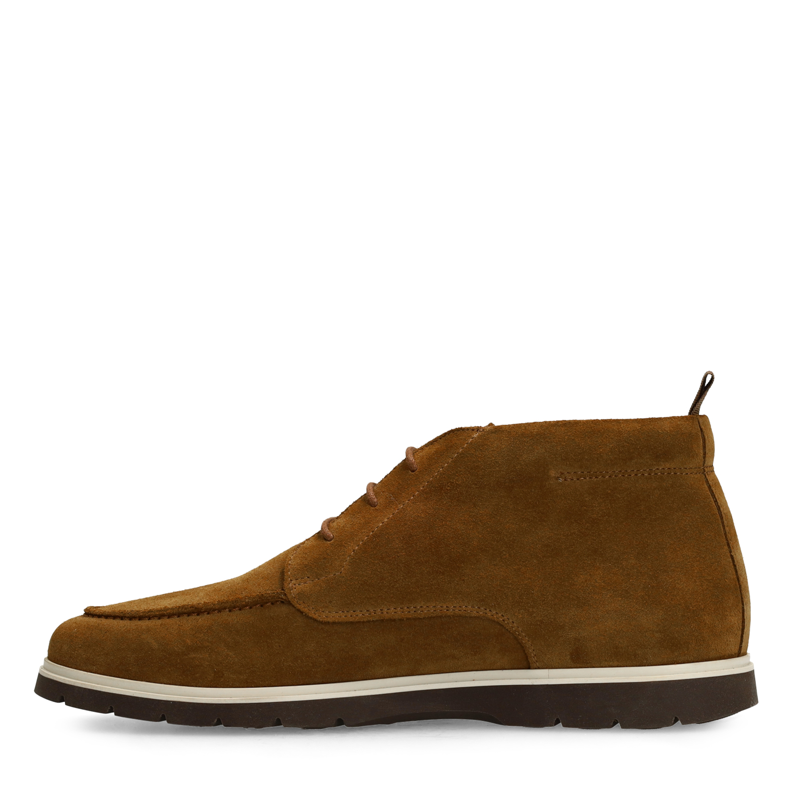 Cognac suède veterschoenen