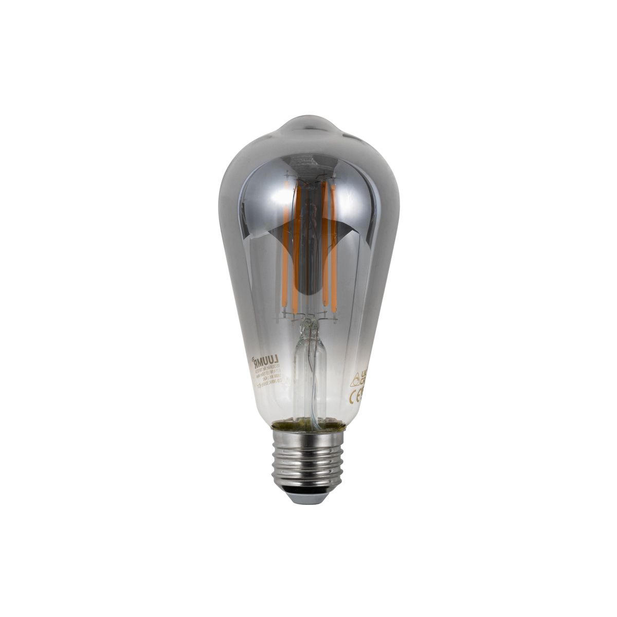 Smart E27 dimbare LED lamp ST64 smoke 4.9W 150 lm 1800K
