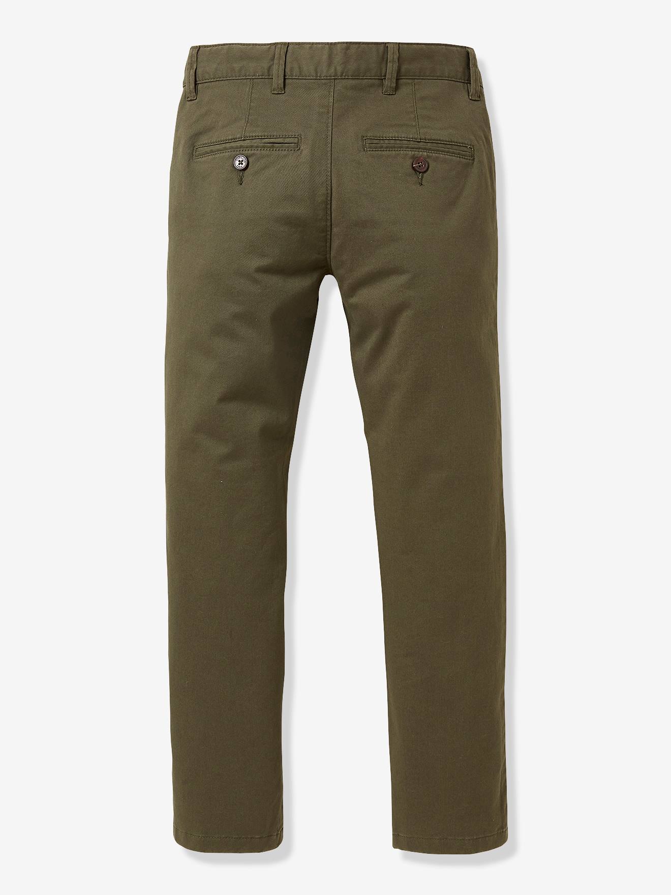 Calças chino verde-acinzentadas escuras CYRILLUS para meninos