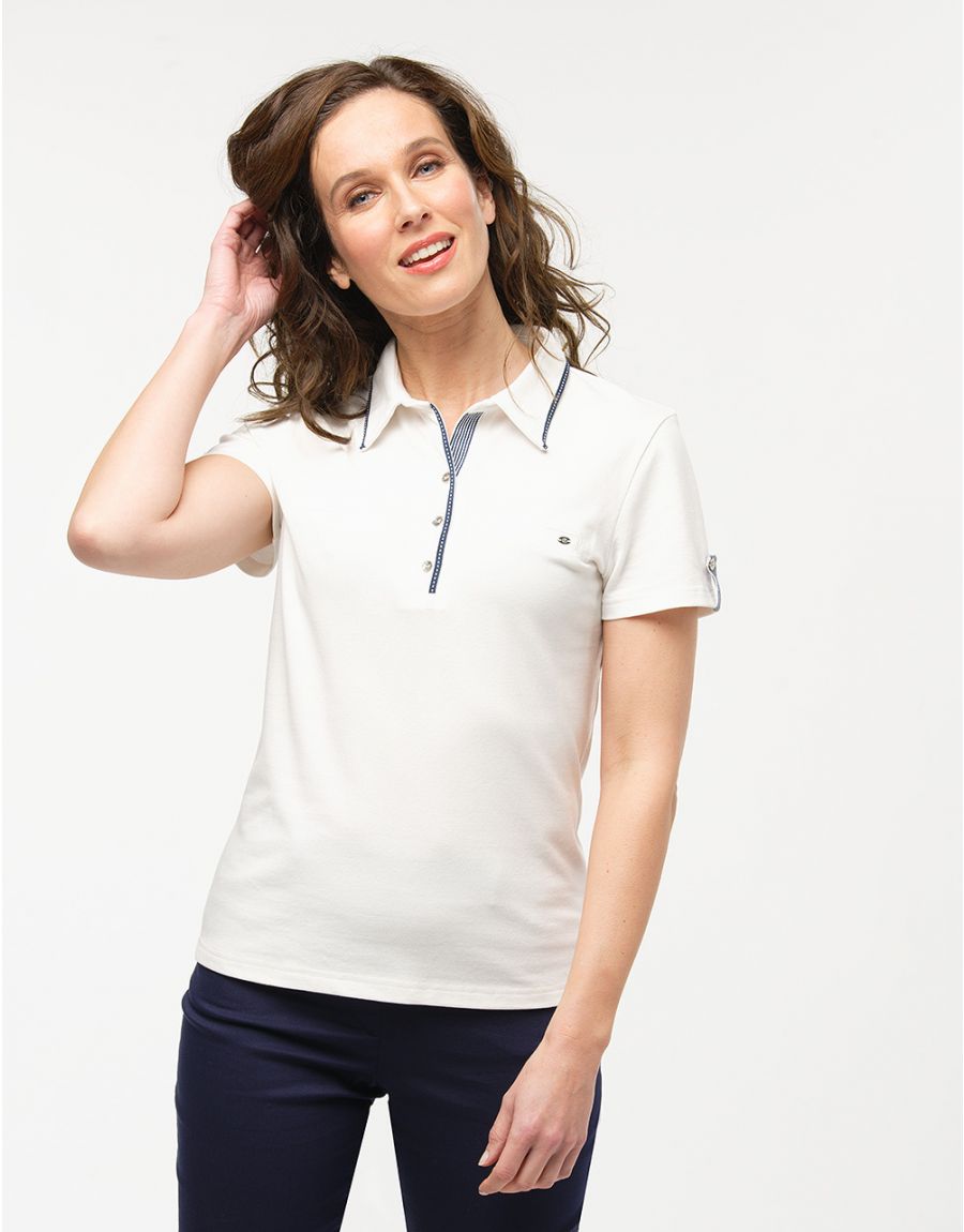 Polo coton blanc