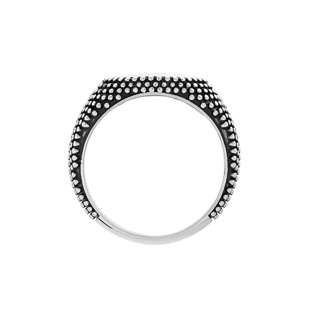 Bague Argent Blanc Tom Email Noir