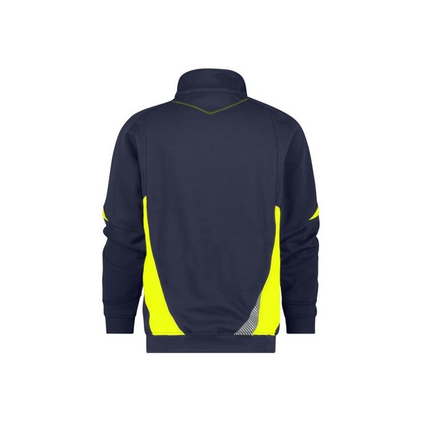 300521 DASSY® ARATU sweatshirt - Midnats blå/Fluo gul
