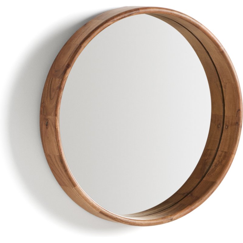 Miroir Berale en bois d’acacia Ø 49,5 cm