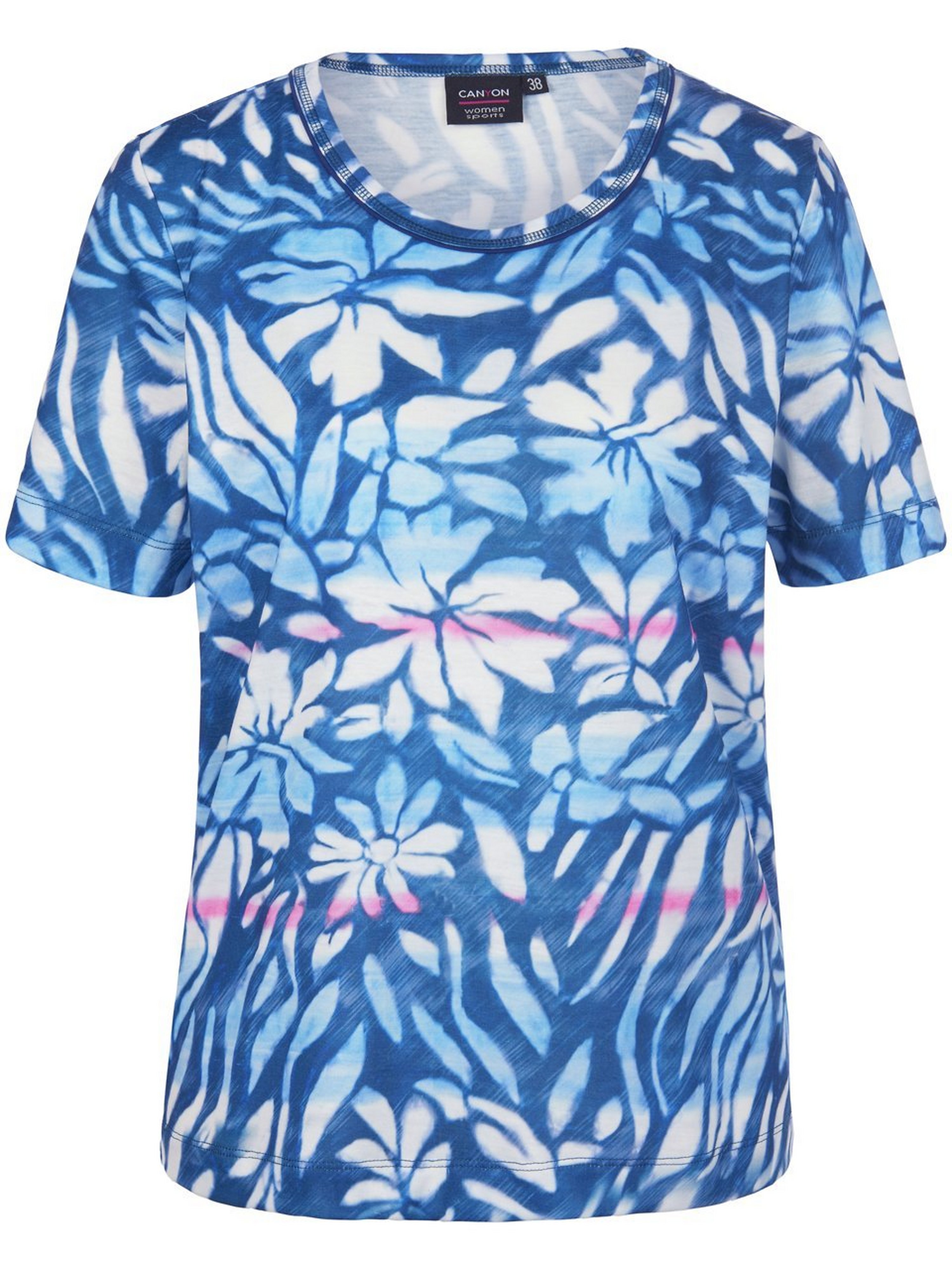 Rundhals-Shirt mit 1/2-Arm