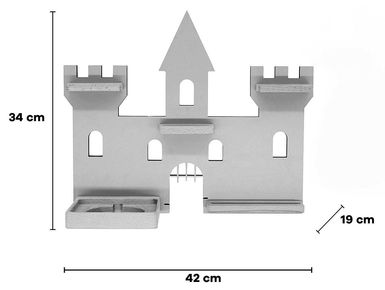 BOARTI Holz Schloss Kinder Regal Toniebox Figuren Wandregal Tonies Musikbox