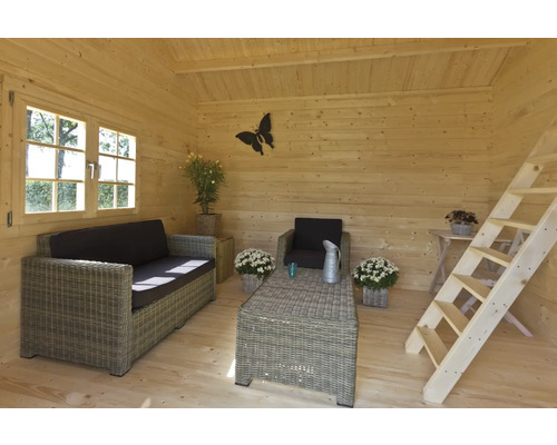 Outdoor Life Colorado tuinhuis met vloer en dakshingles, 675 x 490 cm, naturel