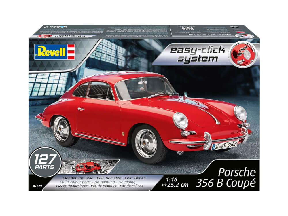 Porsche 356 B Coupé easy-click-system, Revell Bausatz zum Zusammenstecken mehrfarbig