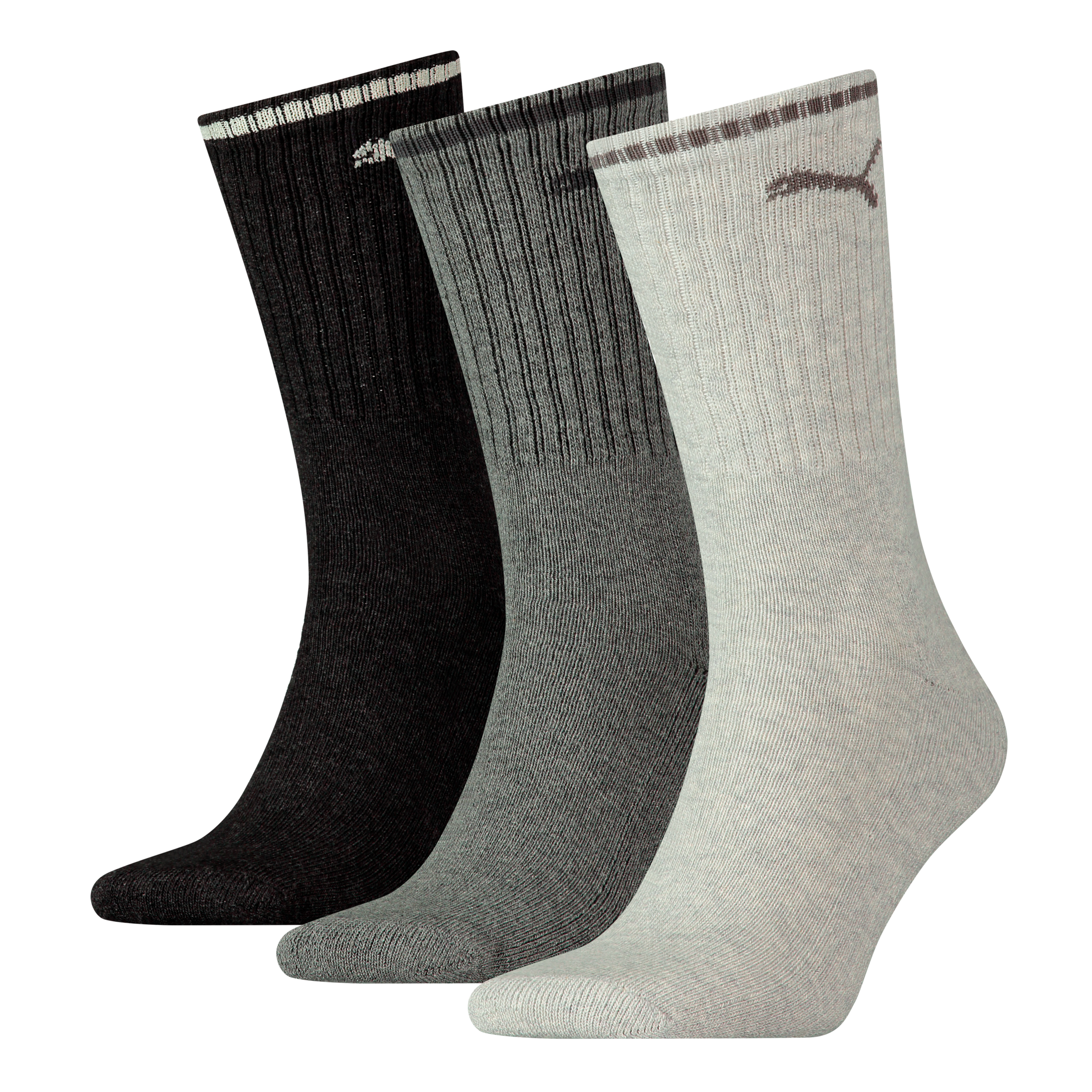 PUMA Sportsocken »PUMA UNISEX STRIPED CREW SOCK 3P« 3 Stk. tlg. Komfort-Bund, Frottee-Polsterung, flache Zehennaht