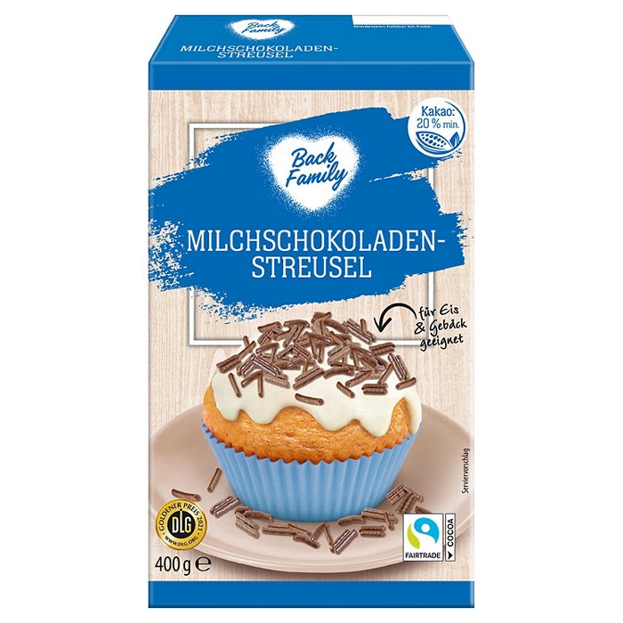 BACK FAMILY Schoko-Streusel 400 g, Milchschokoladenstreusel