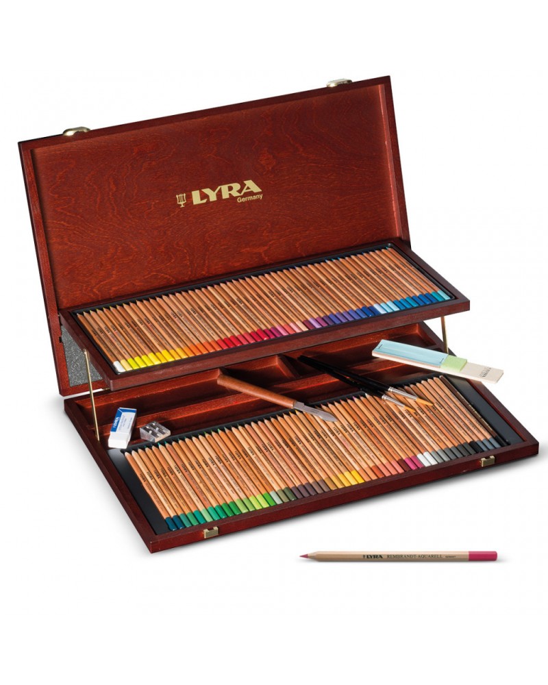 96 crayons Lyra Rembrandt Aquarell - Coffret bois