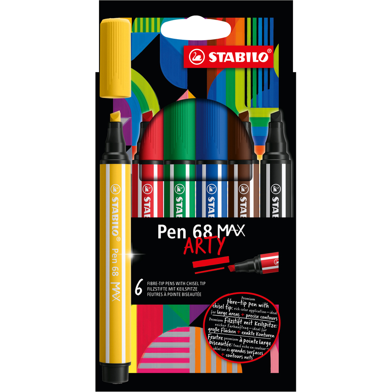 Stabilo Faserschreiber Pen 68 MAX ARTY, 6er Etui, assortiert