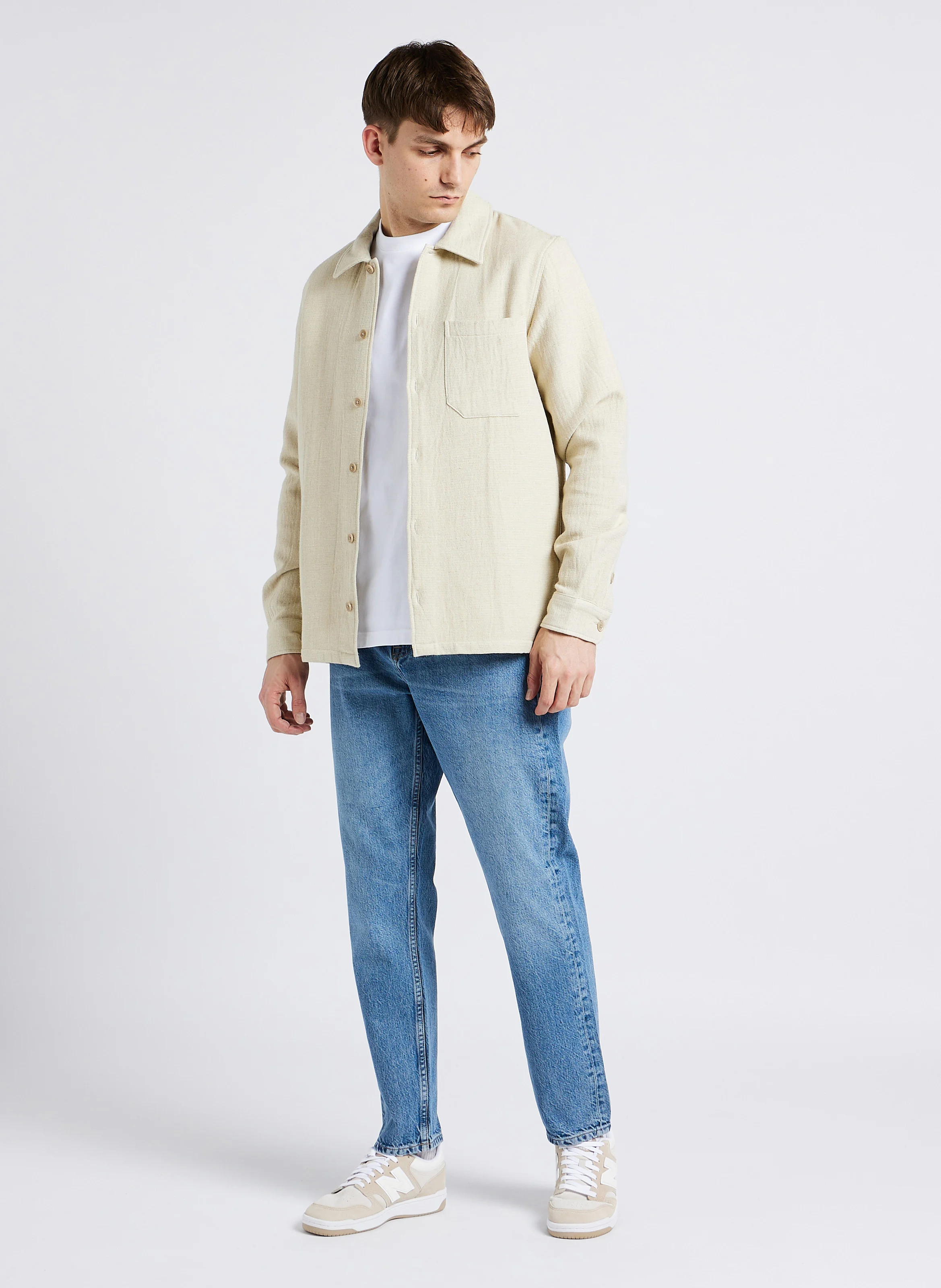 Jean droit en coton bio | Bleu