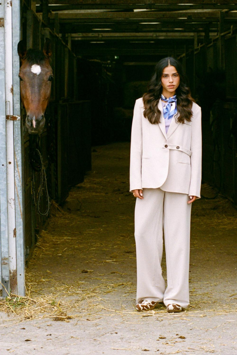 Fluresk beige dames blazer