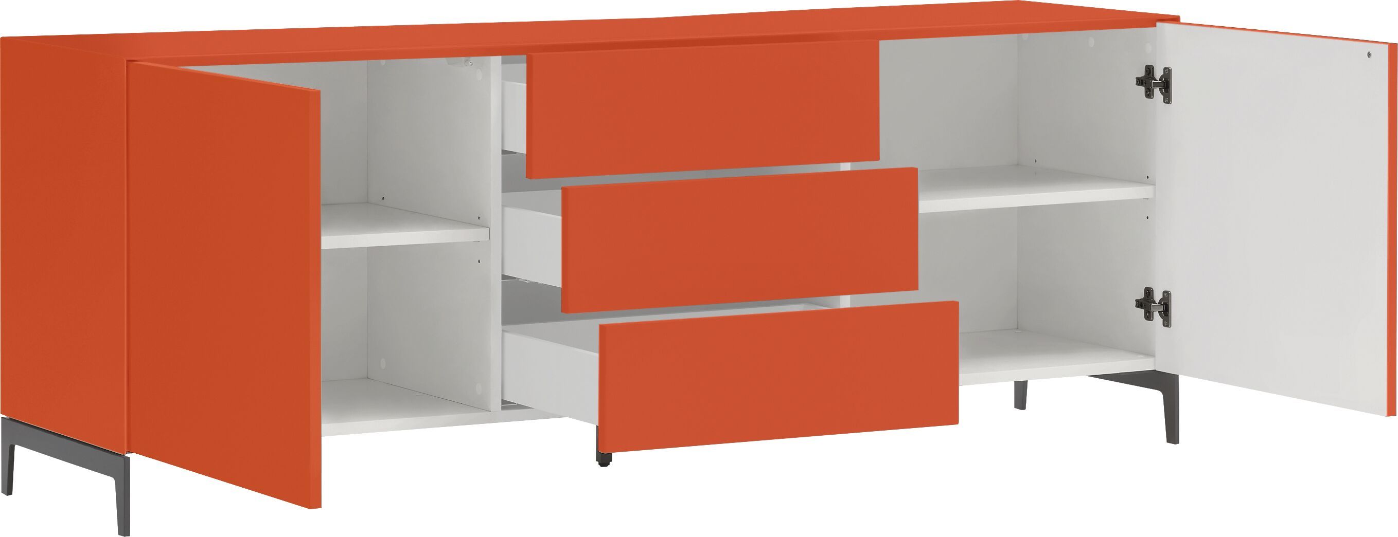 LUX Lowboard - Orange / B: 180.0 cm x T: 46.0 cm x H: 68.0 cm