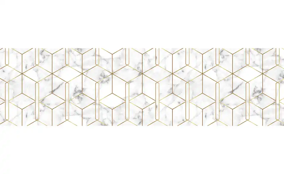 Küchenrückwand-Folie Fixy Nicole 220 cm Marmoroptik / geometrisches Muster