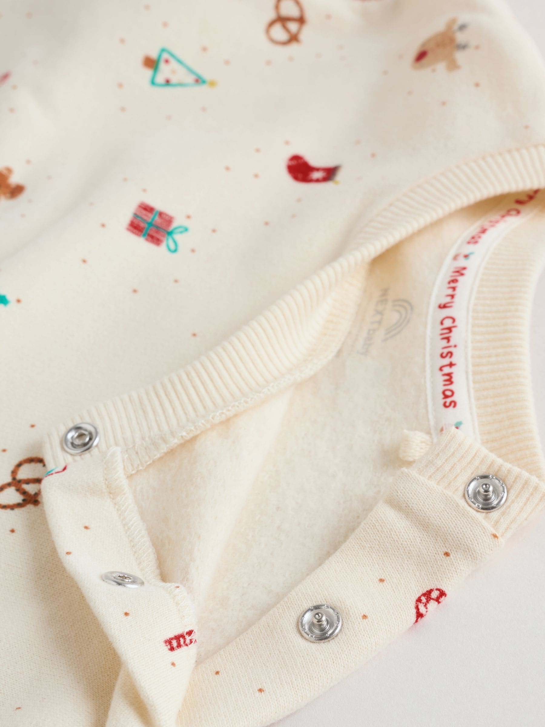 Crème - Kerstmis Sweat en Joggingbroek Baby Set (0mnd-2jr)